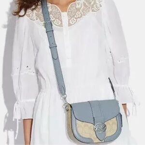 coach baby blue Coach Saddle Horse & Carriage crossbody